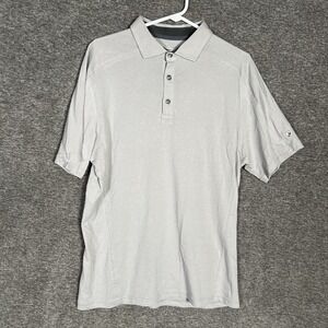 Kuhl Polo Shirt Mens Medium Gray Wildfibre Organic Cotton Outdoor Hiking